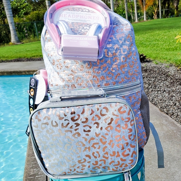 NWT L2D 5PC BACKPACK SET Glitter Sequin - Picture 4 of 17